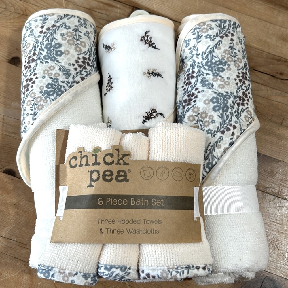 Chick Pea 6 Piece Bath Shower Gift Set